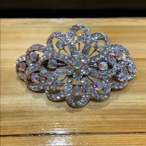4.5” Beautiful hair barrette w/clear stones, multi